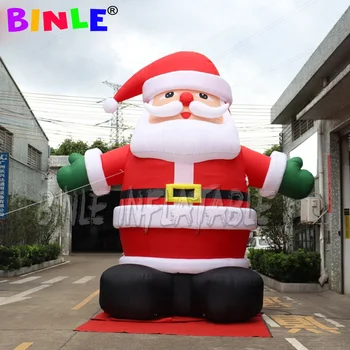 Prilagodljiv osvetljeno prostem 5m velikan Božični okraski, napihljiv božiček model,počitnice maskota balon za oglaševanje