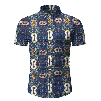 Priložnostne Tiskano Majico s Kratkimi rokavi Moški Ulica 2020 Havajih Plaži Oversize Ženske Modni Harujuku Srajce za Moške