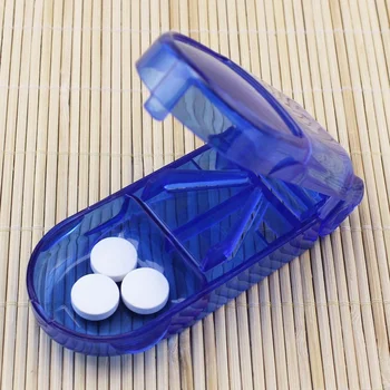 Primeru Zložljiva Vitamina Medicine Drog Pill Box Primeru Organizator Tablet Posoda Za Rezanje Drog, Spodbujanje Cena