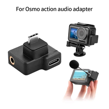 Profesionalne Avdio ABS Polnjenje Fotoaparata Dodatki Prenosni Priključek Mic Adapter za Prenos Podatkov Dvojno 3,5 mm Za OSMO DEJANJE