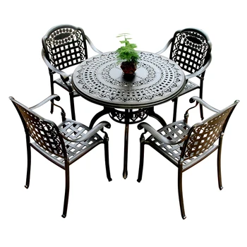 Prostem mize in stoli kombinacije litega aluminija na prostem pohištva balkon mize in stoli villa vrt železa prosti čas mize