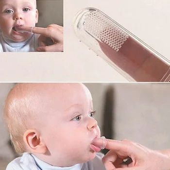 Prst Otroška Zobna Ščetka Za Novorojenčka Mehki Silikonski Otroke, Otroška Varnostna Zobne Ščetke Baby Biter Z Mehko Baby Zob Čiščenje Orodja