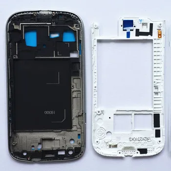 Prvotno Srednjega Okvirja Stanovanja Primeru Nadomestni Del Okvirja Za Samsung Galaxy S3 i9300 Sprednji plošči Okvir LCD Imetnik Ploščo housi