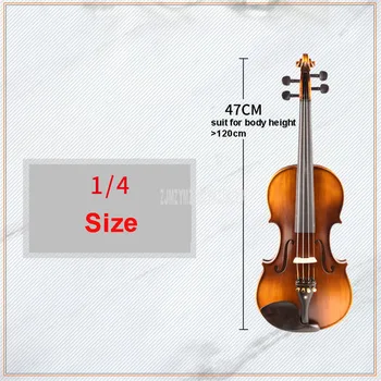 Q03 Strokovno Naravnega Lesa Akustične Violina Violina 4-Strunskega Glasbila Za Profesionalne Violino Ljubimec 4/4 3/4 1/2 1/4 1/8 Velikost