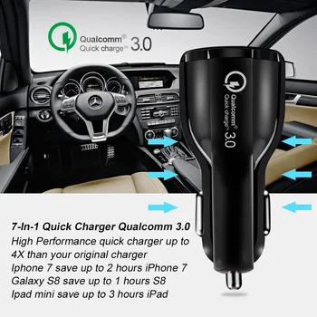 QC3.0 2 USB Avto Polnilec 5V 3.1 Hitro Polnjenje Qualcomm Hitro Polnjenje 3.0 Standard Polnjenje za iphone, Samsung Huawei Xiaomi opomba 5