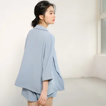Qiukichonson korejske Modne Obleke, Ženske Priložnostne Šifon Jopič in Hlače, ki Postavlja Ženske Dva Kosa Obleko Set
