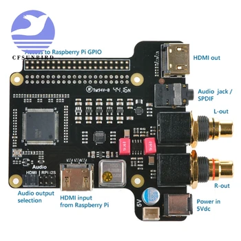 Raspberry Pi X4000 ES9018K2M Hi-fi Predvajalnik DAC Širitev Odbor HDMI I2S za Raspberry Pi 3 Model B / 2B / B