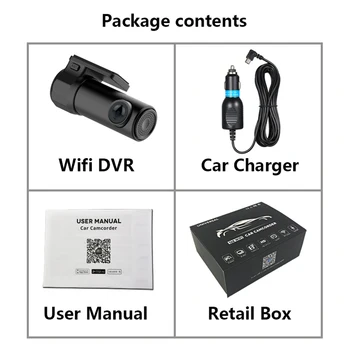 RDVR Mini WiFi dash Kamera HD 1080P Night Vision Smart auto Avto video snemalnik Tajnik CAM G-senzor
