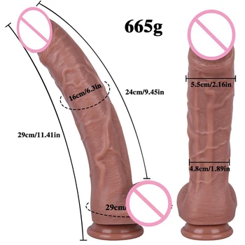 Realističen Dildo Mehki Silikonski Kože, Občutek Penis Sesalni Adult Sex Igrače Za Žensko Samozadovoljevanje Izdelke, povezane s spolnostjo Klinci 11.4 palčni