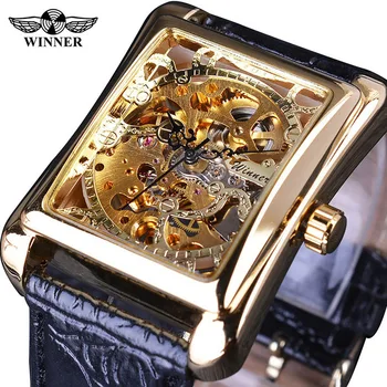 Reloj Moške mehanska ura de pulsera transparente par hombre Top blagovne znamke con diseño de movimiento de engranaje de lu