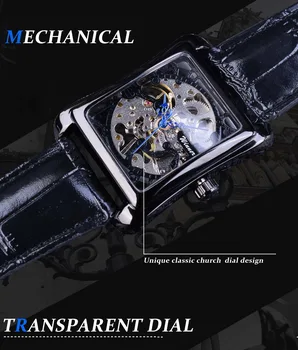 Reloj Moške mehanska ura de pulsera transparente par hombre Top blagovne znamke con diseño de movimiento de engranaje de lu