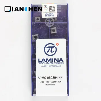 Resnično izvirno visoke kakovosti visoke zmogljivosti LAMINA SPMG 060204 NN LT30 (10pcs/veliko) volframov Karbid orodja za Rezanje vložki