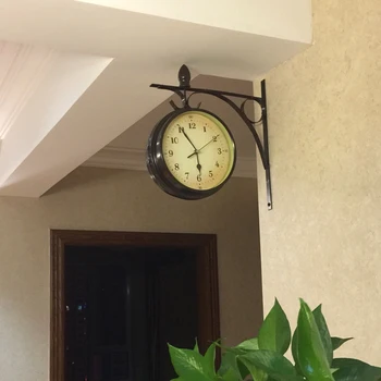 Retro Klasično Dvojno stranicami Stenske Ure Zegar Scienny Unikatne Stenske Ure Digitalne Berber Shop Reloj Pared Decorativo Doma Gledam