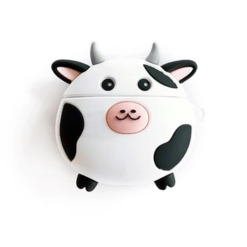 Risanka srčkan krava Slušalke kritje za airpods 2 primera za Apple brezžična Bluetooth slušalka zaščitni lupini, Planinarjenje sponke