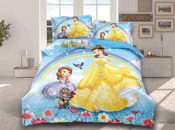 Risanka Zamrznjene Elsa twin velikost posteljnina nabor postelja kritje fantje Rjuhe kritje doma dekoracijo otroci baby blazino prevara opremljena stanja