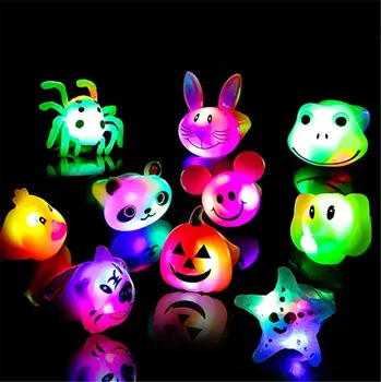 Rojstni dan Uslug za Otroke Nagrade Utripa 12 kosov LED Jelly sveti Obroči Igrače Večino Fantje Dekleta Darilo Blinky Sijaj