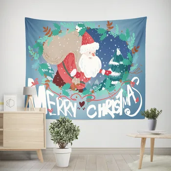 Santa Claus tapiserija, luna jelenov Božič stenske preproge padec ladijskega prometa muur deken odejo steno