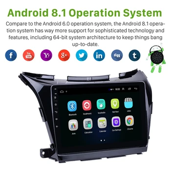Seicane 2Din 10.1 inch Android 8.1 GPS Navigacijo, avtoradio Multimedijski Predvajalnik, Wifi Vodja Enote Za leto Nissan Murano