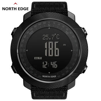 SEVERNI ROB Moški šport Digitalni watch Ur Tek, Plavanje Vojaške Vojske ure Višinomer, Barometer Kompas nepremočljiva 50m