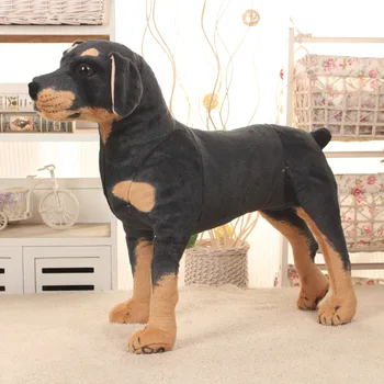 Simulacija Rottweiler pes plišastih igrač velike 70x65cm lutka Božično darilo w1924