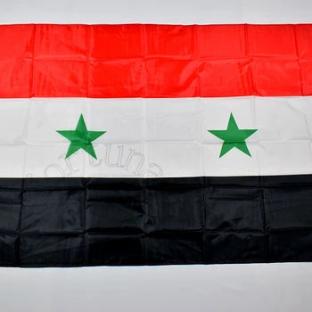 Sirija 90*150 cm Sirska Arabska Republika Sirske dve zvezda zastava Banner 3x5 Stopala Visi Doma Dekoracijo zastavo