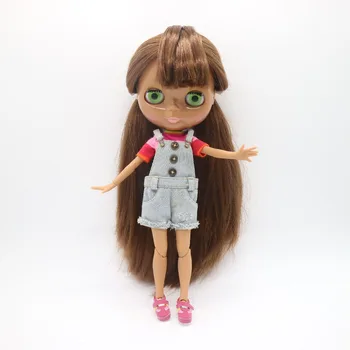 Skupni organ Golih Blyth Lutka,črno kožo rjave lase Tovarne lutka Moda lutka, ki je Primerna Za DIY 20170930