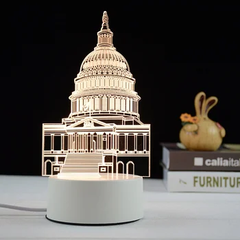 Smart Touch Spalnica Sodobne Preprost Akril Pisane Led namizne Svetilke po Meri Ustvarjalne Multi-barvni Vzdušje Doma 3D Noč Svetlobe