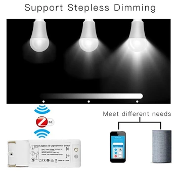 Smart ZigBee 3.0 Svetlobe Dimmer DIY Smart Home Spremenjen Stikalo za Echo Plus Alexa SmartThings Daljinski upravljalnik App
