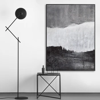 Sodobno abstraktno dekorativni oljna slika Preprost dnevni sobi velika zidana črno in belo velikan slike verandi vertikalne različice