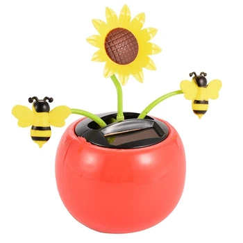 Sončne Apple Cvet Swing Lutke Igrače Samodejno Zaniha Sončnice Avto Notranje Dekoracije