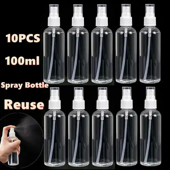 Spray Steklenico 100 ml 10/5PCS Prenosni Prazno Posodo Mini Pregleden Ponovno uporabo Potovanja Avto Plastičnih tkalnico Varnost Čiščenje