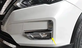 Spredaj + Zadaj Luči za Meglo Lučka za Kritje Chrome Odbijača Reflektor Pribor Za 2017 za Nissan Lopov X-Trail T32 Facelift XTrail