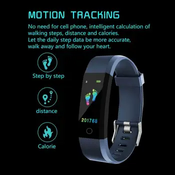 Srčni Utrip, Krvni Tlak Monitor Visoke Svetlosti Barvit Zaslon Smart Zapestnica Manšeta Fitnes Tracker Smart Band