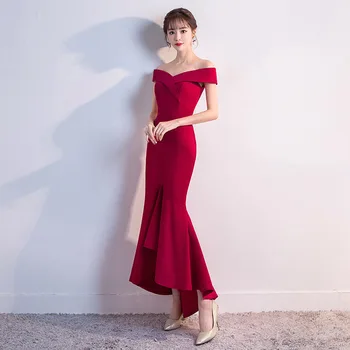 Stranka, Ki Zvečer Dolgo Cheongsam Retro Seksi Slim Obleko Poroka Obleke Kitajski Stil Poroka Qipao Modnih Damskih Oblačil Vestido
