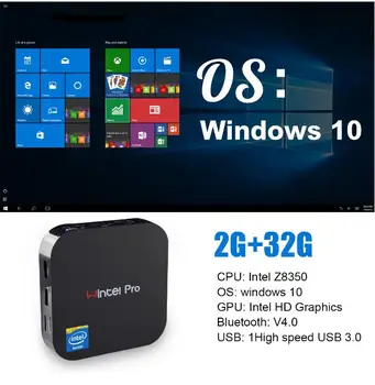 Streaming internet tv box W8 Pro za Win10 USB3.0 Mini PC za prodajo