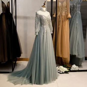 Svetlo siva beading vezenje dolg rokav obleke žogo obleko Renaissance Obleke Viktorijanski queen obleko/Marie Antoinette Belle