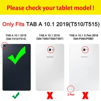 Tablični Primeru Za Samsung Galaxy Tab 10.1 2019 T510 T515 SM-T510 SM-T515 Kritje Funda Moda Dekle Mačka Projekcijska Stojala Kože Capa +Darilo