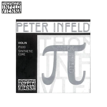 Thomastik Peter Infeld (PI100) Violino Niz Celoten sklop ,Platinum E--Srebro D,Srednje Merilnik, Žogo-End,Narejen v Avstriji