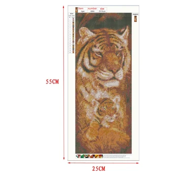 Tiger 5D Polno Diamanti Vezenje Slikarstvo DIY Slikarstvo Navzkrižno Šiv Doma Dekor Diamond Slikarstvo #2