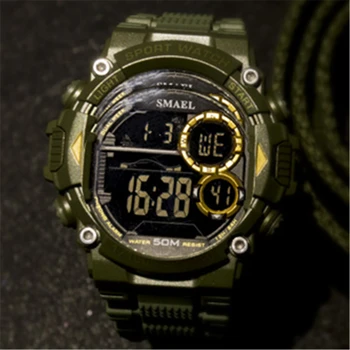 Top blagovne Znamke Luksuzni SMAEL Mens Športne Ure Nepremočljiva 50M Šok LED Digitalni Watch Moške Vojaške Priložnostne Watch Relogio Masculino