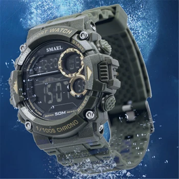 Top blagovne Znamke Luksuzni SMAEL Mens Športne Ure Nepremočljiva 50M Šok LED Digitalni Watch Moške Vojaške Priložnostne Watch Relogio Masculino