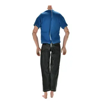 TOYZHIJIA 2Pcs/Set moda Modro Majico Black Pantscool Ročno obleko za Barbies 11