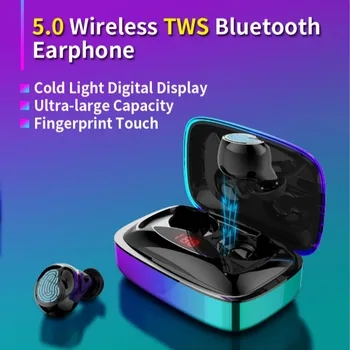 Tws Bluetooth 5.0 Stavko Brezžični 2000mAh polnjenje Čepkov šumov Hi-fi Slušalke 9D Stereo Šport Slušalke Z Mikrofonom