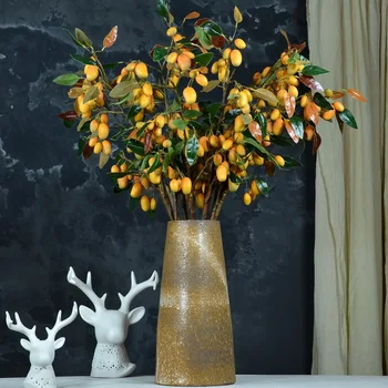 Umetne Rože Umetne Rože Sodobno Minimalistično Dekoracijo Doma Cvet Simulacije Mango Veje Rumene Berry Umetno Rastlin