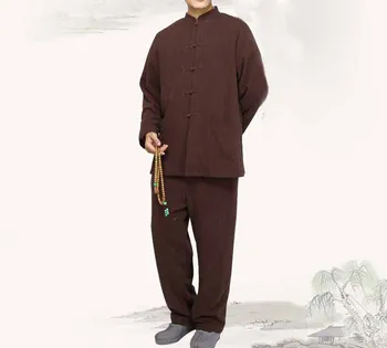 Unisex 4color sivo/rjava/bež/modra toplo zen obleko Zimo&Jeseni postaviti Meditacija oblačila tang obleke kung fu borilne veščine uniforme