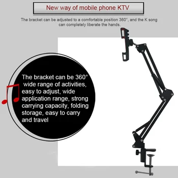 Univerzalni Telefon Tablični Stojalo Nosilec Nastavljiva Montažna Objemka za iPhone, Samsung QJY99