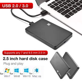 USB 2.0/3.0 5Gbps 2.5 inch SATA Zunanji Prenos Zaprtje HDD Trdi Ohišje Diska Primeru Zunanjega Trdega Diska za Windows