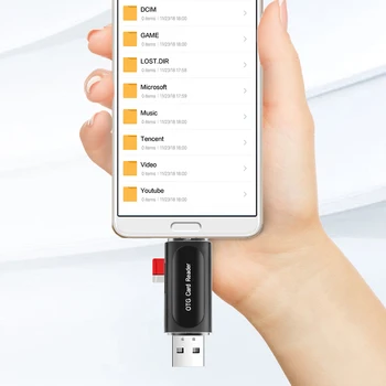 USB 2..0 & Micro USB Card Reader Visoke Hitrosti OTG Card Reader TF/SD za Android Računalnik Razširitev OTG