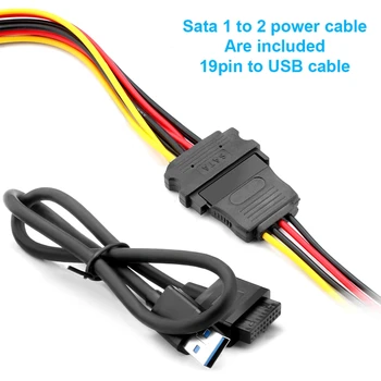 USB 3.0 Tip C PCI-E Razširitveno Kartico, 5 Vrat Adapter za Zunanji Krmilnik Express 19Pin Kabel SATA Napajalni Priključek Kabel