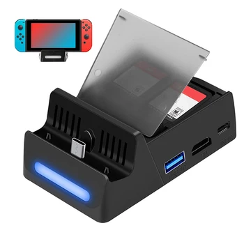 USB 3.0 za Visoke Hitrosti TV priključek za Razširitveno Postajo s 4 Igra Kart za Shranjevanje Zamenjava 1080P Polnjenje Mini Dock za Nintendo Stikalo